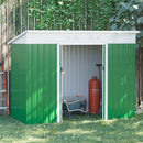 Outsunny Metal Garden Shed 7.6 x 4.3ft - Green