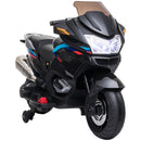 HOMCOM Kids Electric Ride On Motorcycle Bike with Training Wheels 12v - Black