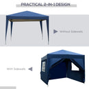 Outsunny  Pop Up Gazebo Tent  2.95 m x 2.95 m -  Blue