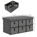 HOMCOM Shoe Bench With Seat, Shoe Storage Bench With Fabric Drawers
