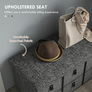 HOMCOM Shoe Bench With Seat, Shoe Storage Bench With Fabric Drawers