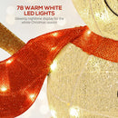 Outsunny Lighted Christmas Snowman Waterproof Outdoor Christmas Decorations