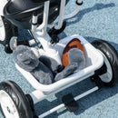 HOMCOM 6 In 1 White Kids Tricycle W/ Removable Handle For 1.5+ Year