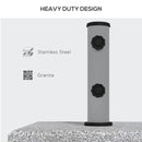 Outsunny 28kg Heavy Duty Granite Parasol Base With Wheels, Retractable Handle