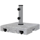 Outsunny 28kg Heavy Duty Granite Parasol Base With Wheels, Retractable Handle