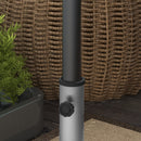 Outsunny 28kg Heavy Duty Granite Parasol Base With Wheels, Retractable Handle
