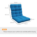 Outsunny 2pc Outdoor Seat Cushion with Backrest, Ties, for Garden