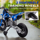 AIYAPLAY 12V Kids Orange Electric Motorbike W/ Twist Grip Throttle, Music