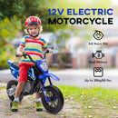 AIYAPLAY 12V Kids Orange Electric Motorbike W/ Twist Grip Throttle, Music