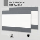 Outsunny 3x2m Side Panels with Large Window, for 3(m) Long Pergola