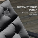 Outsunny Sun Lounger Cushion Only, Garden Lounge Chair Cushion
