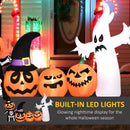 HOMCOM Halloween Inflatable Ghost Family with Lights 8.5'