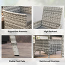 Outsunny 6 Seater Rattan Garden Furniture Set with Cushions, Mixed-Grey