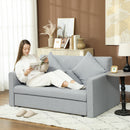 HOMCOM 2 Seater Sofa Bed Convertible Bed Settee w/ 2 Cushions