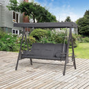 Outsunny Garden Swing Seat 3 Seater - Grey