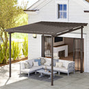 Outsunny 3 x 3(m) Waterproof Metal Pergola Easy to Assemble Lean to Pergola