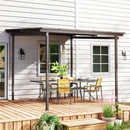 Outsunny 3 x 3(m) Waterproof Metal Pergola Easy to Assemble Lean to Pergola