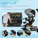 HOMCOM Multifunctional Children's Tricycle -  Grey