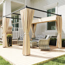 Outsunny 3 x 3(m) Pergola with Retractable Roof and Curtains