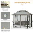 Outsunny Gazebo Swing Seat - Grey