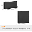 Outsunny Replacement Cushions for Outdoor Furniture Garden Seat Cushion Pad