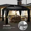 Outsunny 3 x 4m Hardtop Gazebo Aluminium Garden Pavilion