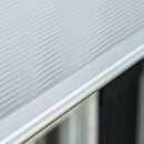 Outsunny Door Canopy Outdoor Awning Rain Shelter For Window Porch, Clear
