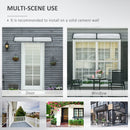 Outsunny Door Canopy Outdoor Awning Rain Shelter For Window Porch, Clear