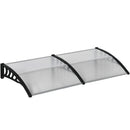 Outsunny Door Canopy Outdoor Awning Rain Shelter For Window Porch, Clear