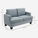 HOMCOM 138 cm Chenille Fabric Loveseat Sofa with S-springs