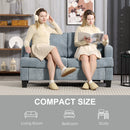 HOMCOM 138 cm Chenille Fabric Loveseat Sofa with S-springs