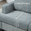 HOMCOM 138 cm Chenille Fabric Loveseat Sofa with S-springs