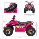 HOMCOM 6V Kids Electric Ride on Car  for 18-36 Months Old- Pink