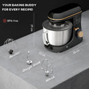 HOMCOM Electric Stand Mixer, 4.5L Food Mixer With Dough Hook, Whisk