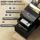 Vinsetto Lockable Mobile Filing Cabinet w/ 3 Drawers 39 x 48 x 60 cm
