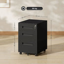 Vinsetto Lockable Mobile Filing Cabinet w/ 3 Drawers 39 x 48 x 60 cm
