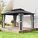 Outsunny 3x4m Polycarbonate Hardtop Gazebo with Aluminium Frame