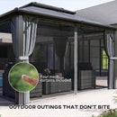 Outsunny 3x4m Polycarbonate Hardtop Gazebo with Aluminium Frame