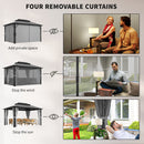 Outsunny 3x4m Polycarbonate Hardtop Gazebo with Aluminium Frame