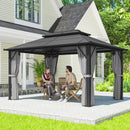 Outsunny 3x4m Polycarbonate Hardtop Gazebo with Aluminium Frame