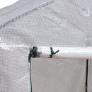 Outsunny Greenhouse for Outdoor w/ 2 Tier Shelf Roll-Up Zippered Door PE Cover Green