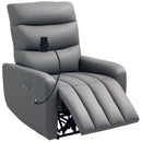 HOMCOM Electric Recliner Chair with Phone Holder, USB Charge Port, Grey