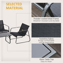 Outsunny 4 Piece Garden Furniture Set Patio Sofa Set w/ Chairs, Glass Top Table