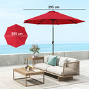 Outsunny UPF 50+ Replacement Parasol Canopy Parasol Cover Replacement
