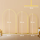 Outsunny Wedding Arch Frame Set, 2.2, 2, 1.8 m Arch Backdrop Stand Gold Tone