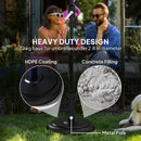 Outsunny 22kg Garden Parasol Base, Round HDPE Sun Umbrella Base, Black