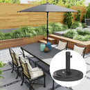 Outsunny 22kg Garden Parasol Base, Round HDPE Sun Umbrella Base, Black