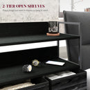 HOMCOM Bedroom Chest of Drawers 5 Drawer Dresser w/ Shelves