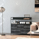 HOMCOM Bedroom Chest of Drawers 5 Drawer Dresser w/ Shelves