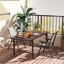 Outsunny 2PCS Folding Chair w/ Breathable Mesh Fabric Seat, Black and Grey
